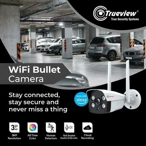 TRUEVIEW WI FI BULLET 3 MP ALL TIME COLOUR WITH TWO WAY AUDIO COMMUNICATION